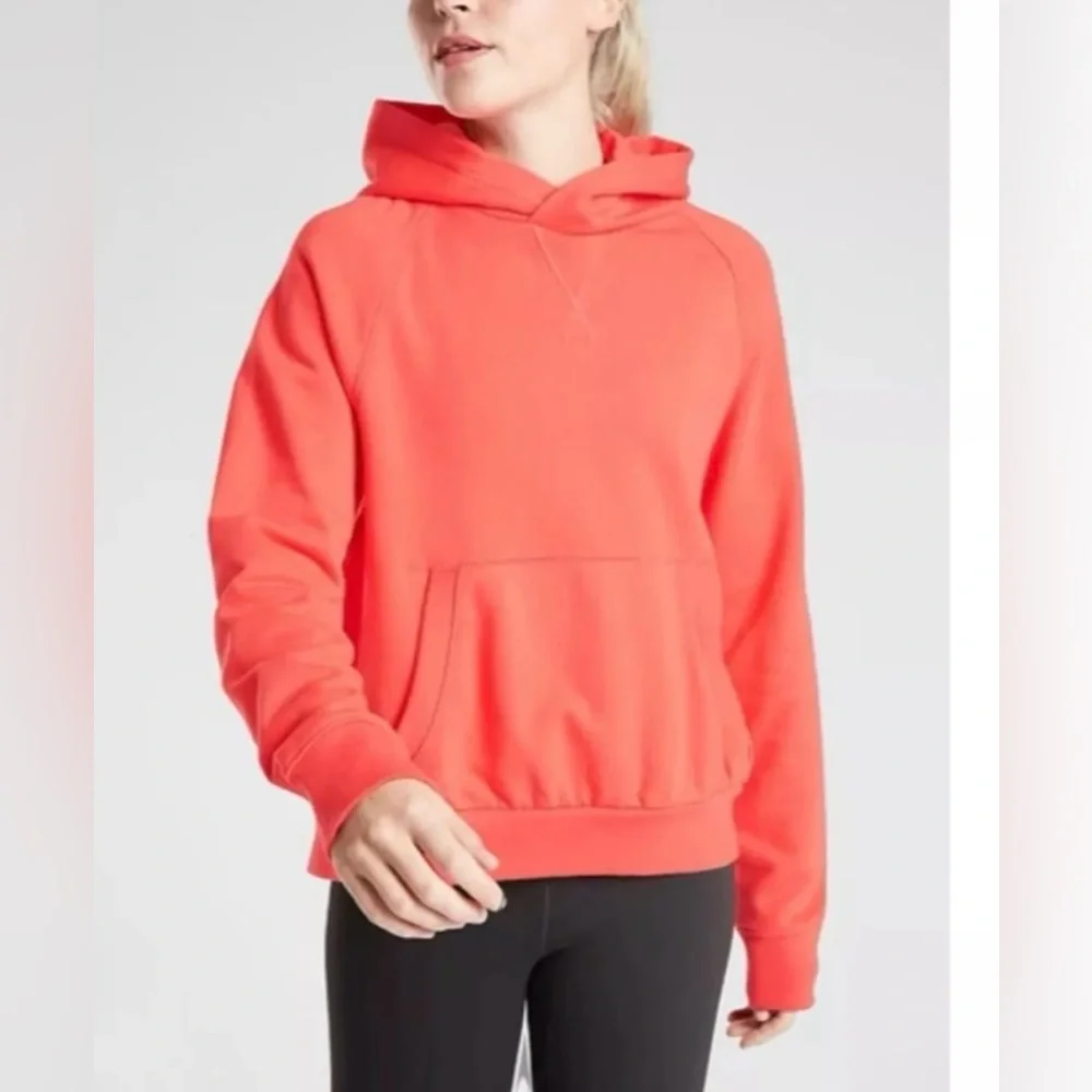 Athleta Moonrise Hoodie Sweatshirt Size XS Coral NWT - Picture 2 of 9